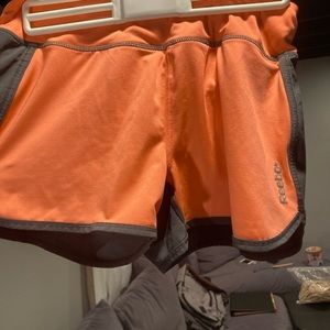 Reebok gray and orange shorts